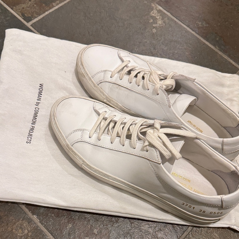 Common Projects White Leather Low-Top Sneakers